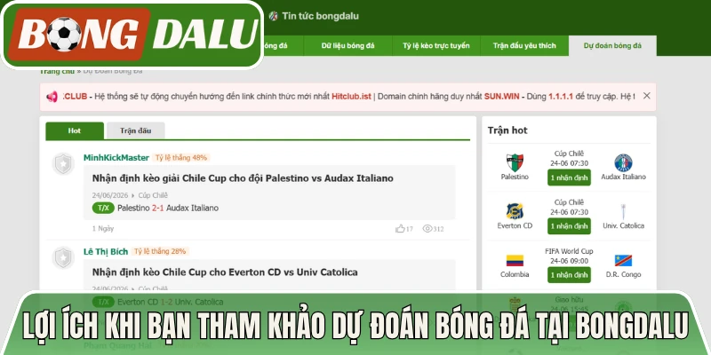 Lợi ích khi bạn tham khảo dự đoán bóng đá tại Bongdalu